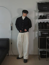ASCLO Wool Deep Tuck Wide Slacks (3color)