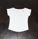 SHELL CAP SLEEVE T (WHITE)