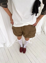 Pumpkin cargo short pants(2c)