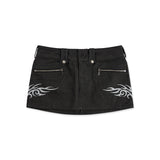 Metallic Mini Skirt [Gray]