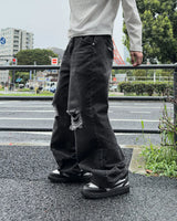 ブエン ディストレスト フレア デニム パンツ