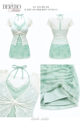 Rare mint shirring skirt 
