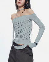 MELVIN LONG SLEEVE TOP (BLUE GREY)