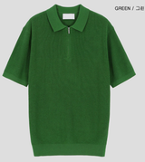 Jake Silket Hachi Half Zip-up Short Sleeve Knit