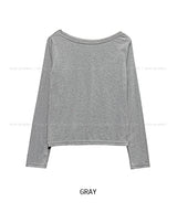 [U-BASIC] Glee Basic Brushed Boat Neck Long Sleeve
