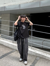 String Wide Cargo Denim PT