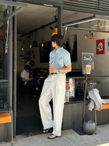 LMN Burnley Pintuck Half-Banding Wide Denim Pants (3 colors)
