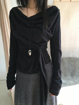 Cross strap drape T