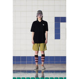 LOGO STRIPE BEANIE / BRICK