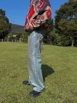 ASCLO オイルウォッシングデニムパンツ