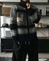 LW ノルディックハイネックニットジップアップ (2C)