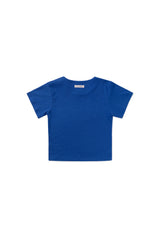 ラベルベーシックTシャツ_ブルー