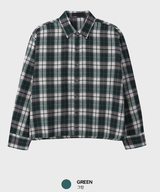 Enf Daily Country Check Cropped Overfit Long Sleeve Shirt