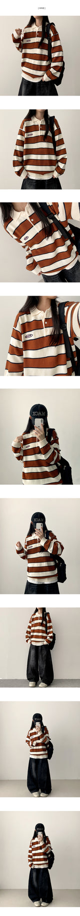 Ringb patch embroidery dangara collar button knit