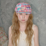 vintage patchwork cap red