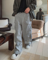 Himon Sweat Dart Pocket Cargo Wide Pants