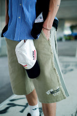 "COLLEGE" RECONSTRUCTED SHIRT COLLAR S/S T-SHIRT