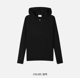 [기모] Slim golgi muscle hood half zip up(4color)
