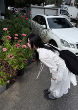 アンバルリボンタイシャツ