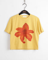 アルツフラワープリントクロップド半袖Tシャツ