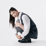 Wool button mini dress 003