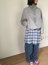 Low Check Pleated Dress (2color)