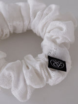 Milky Cotton Scrunchie_White