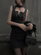 wrinkle pleated scarf (2color)