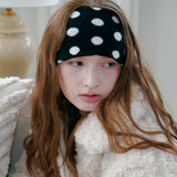 Dot Pattern Hairband (Cream)
