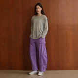 Cargo Cutline Pants_Purple