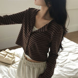 [MADE] Ghibli, striped cropped cardigan