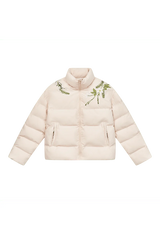 Floral Embroidered Loose Padded Jacket
