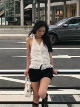 セリー バックレス レース ホルター ブラウス