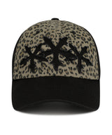 LEOPARD CROSS STAR CAP