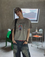 ロガン アートワーク グラフィック ショート スリーブ Tシャツ