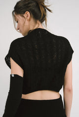 Ribbon cape cardigan