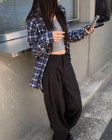 Pintuck banding slacks