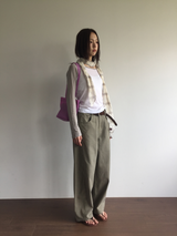 [SET]Mute Curved Pants + Belt