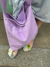 Portrait Wide Strap Shoulder Bag - Grape