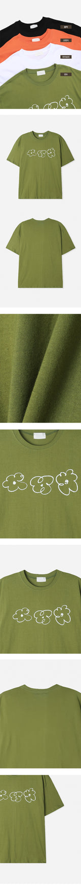 Flower Flower Sketch Short Sleeve T-shirt