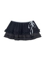 frill wrap skirt_dot