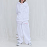 [FANCY X DUSTY] DEVIL & ANGEL PRINTED SWEATPANTS (WHITE) F25NM1004