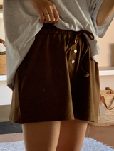 summer button shorts