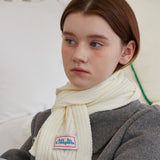 Arrow Knit Mini Muffler (Cream)