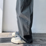 Knee-Pleat Pocket Wide Pants