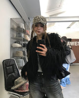 Leopard hunting cap