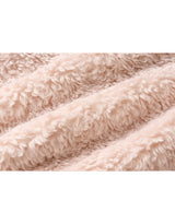 Melissa Teddy Bear Double Button Fur Shearling Midi coat Baby Pink