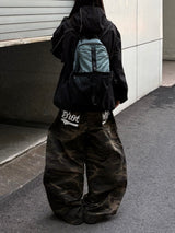 カモ ヒップパッチ ワイドパンツ