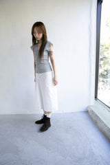 natural shoulder ribbed sleeveless top(4colors)