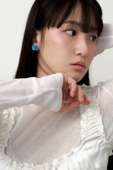 rose formica earring - blue